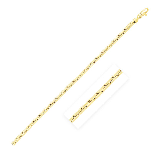 14k Yellow Gold High Polish Compressed Cable Link Chain (4.5mm)