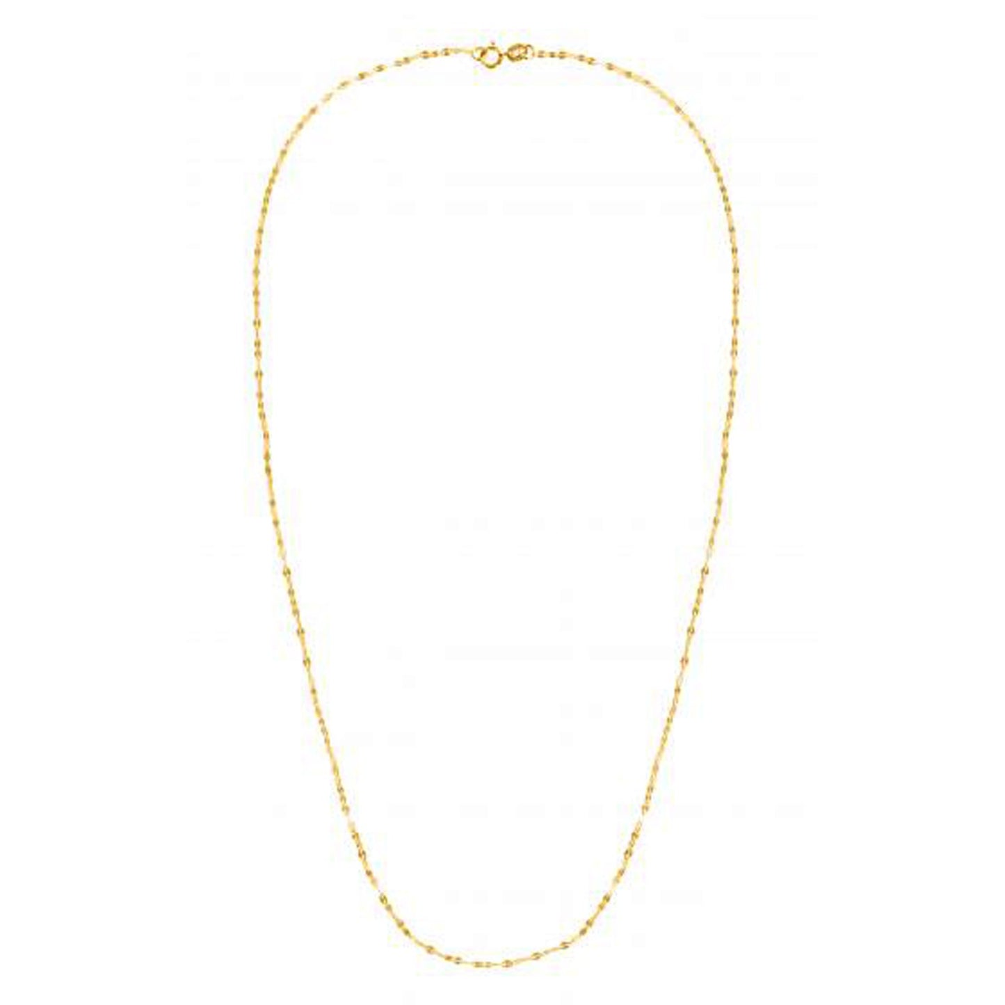 1.2mm 14k Yellow Gold Alternate Valentino Chain