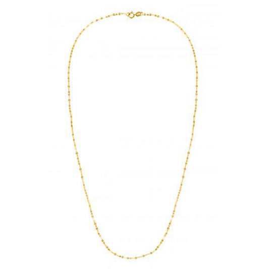 1.2mm 14k Yellow Gold Alternate Valentino Chain