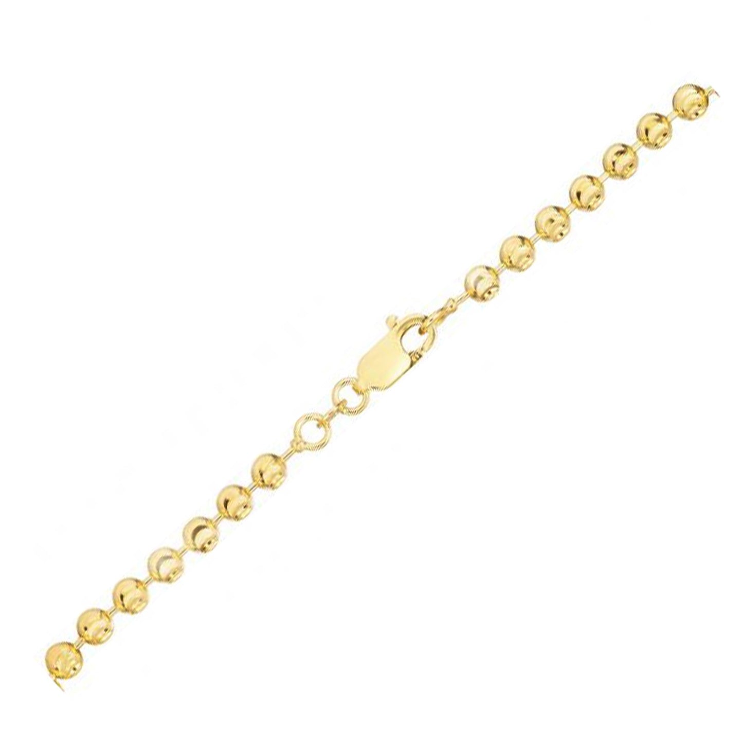 Moon Cut Bead Chain in 14k Yellow Gold (3.0 mm)