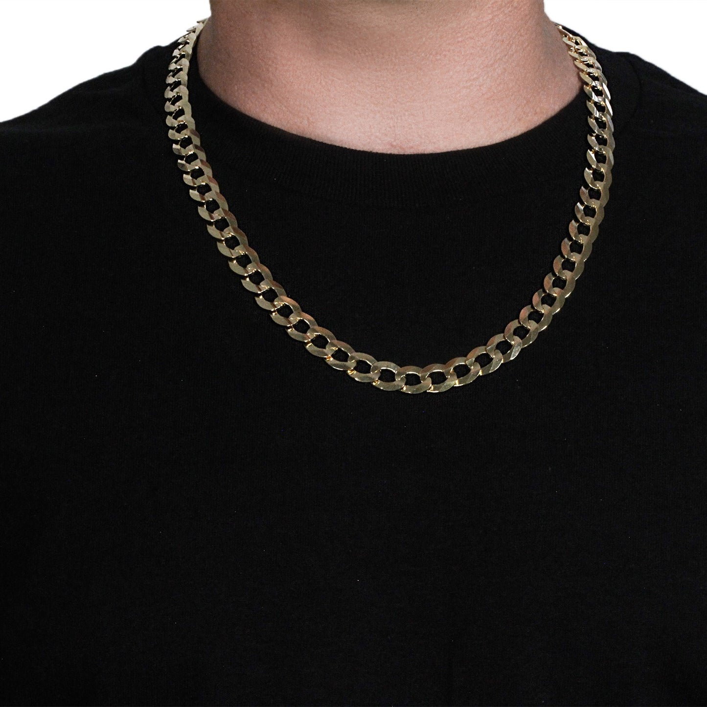 Solid Curb Chain in 14k Yellow Gold (11.23mm)