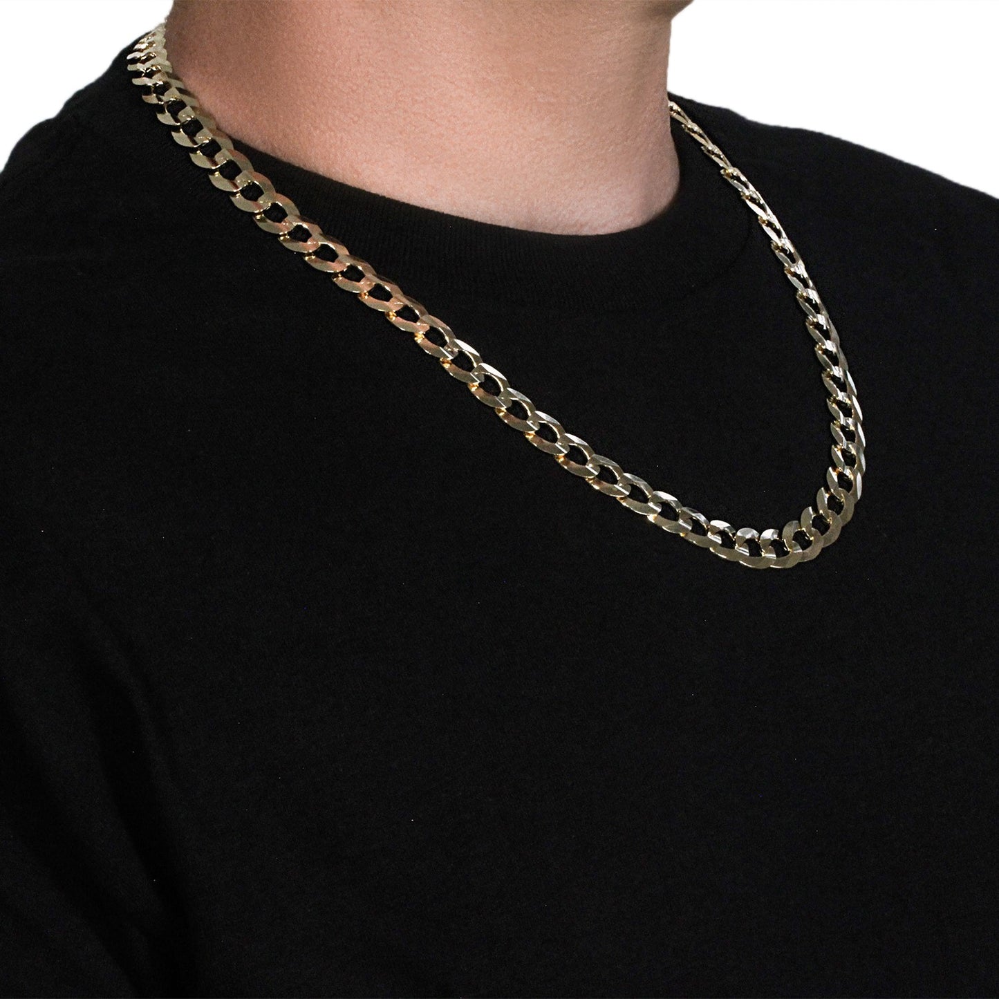 Solid Curb Chain in 14k Yellow Gold (11.23mm)