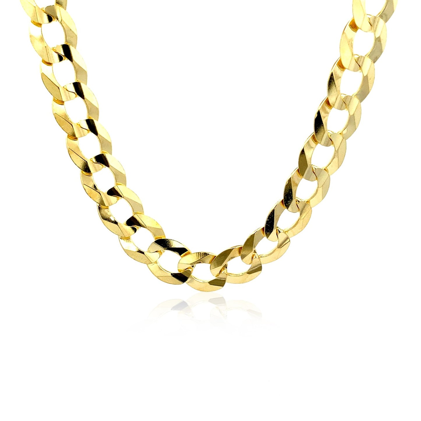 Solid Curb Chain in 14k Yellow Gold (11.23mm)