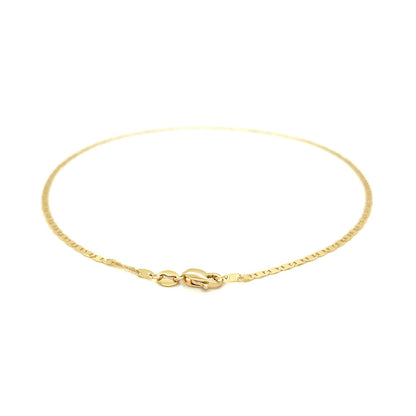 14k Yellow Gold Mariner Link Anklet 1.7mm